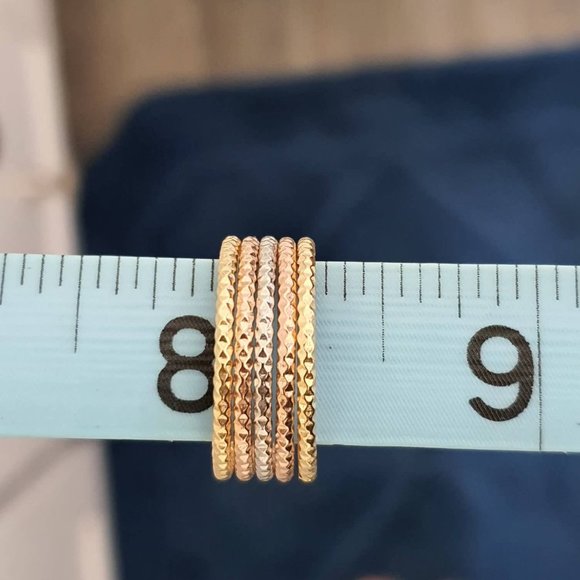 Textured stack Rings - Picture 10 of 15